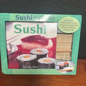 Sushi Book Kit with Bamboo Rolling Mat -New